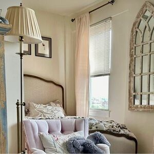 Rachel Ashwell Shabby Chic Two Dupioni Silk Curtain Pale Pink Curtain Panels